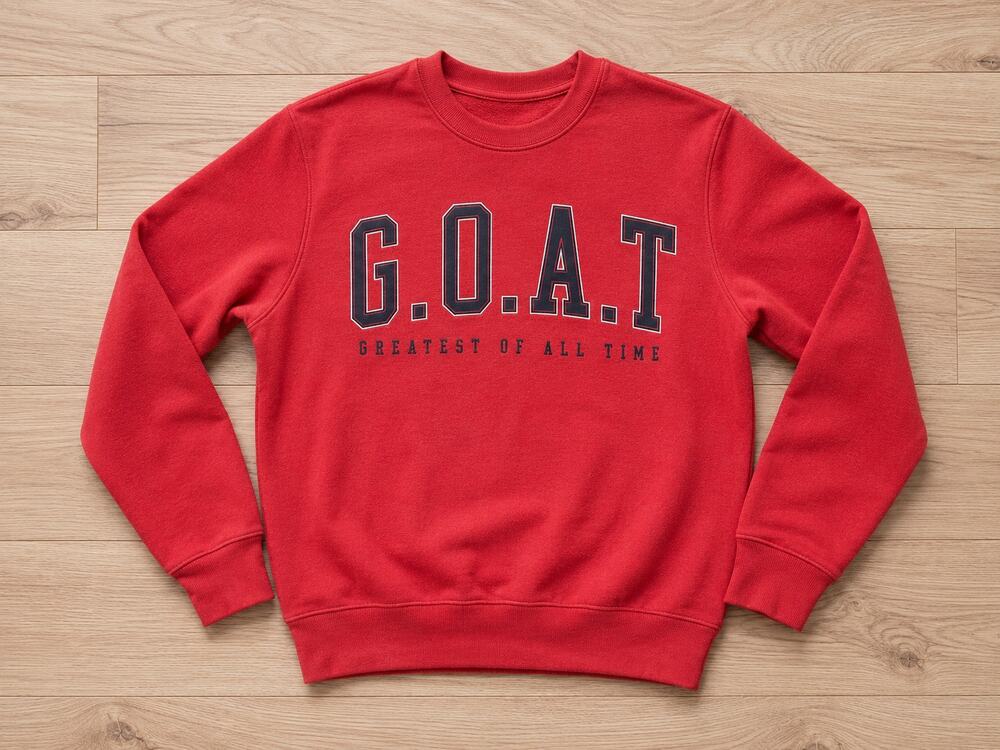 Carter’s Boys G.O.A.T. Greatest of All Time Red Crewneck Sweatshirt Size 6/6A